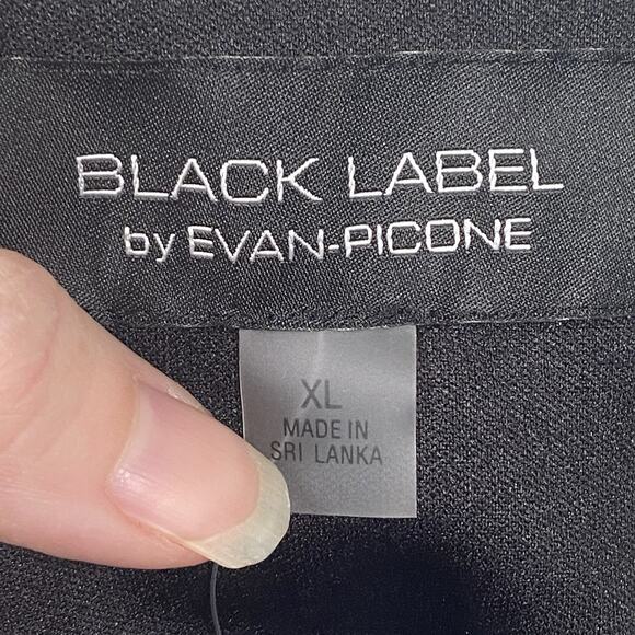 Evan-Picone Dress Women’s XL Black Label Red and Black Floral Midi 3/4 Sleeve - Picture 4 of 8